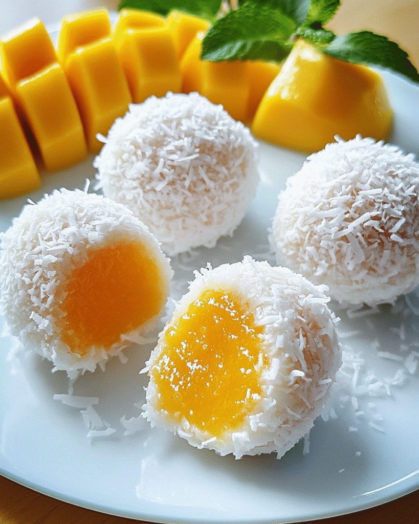 Bolas de Bienestar Tropical de Coco y Mango