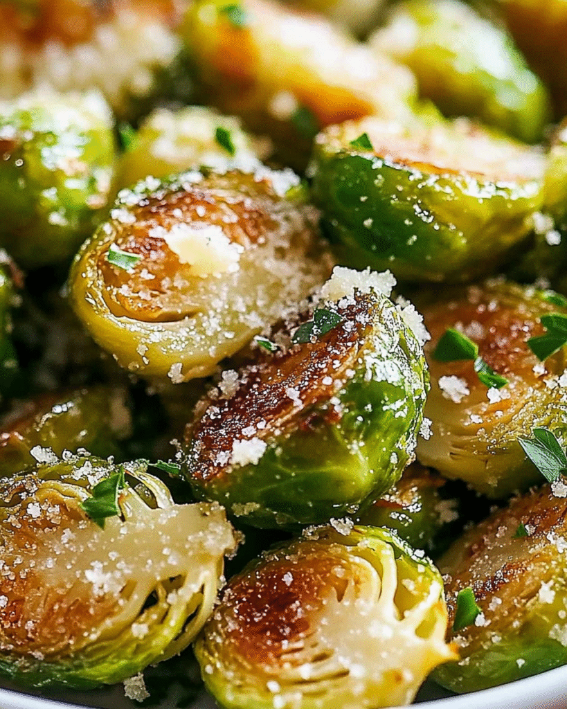 Brócoli de Bruselas Asado con Ajo y Parmesano
