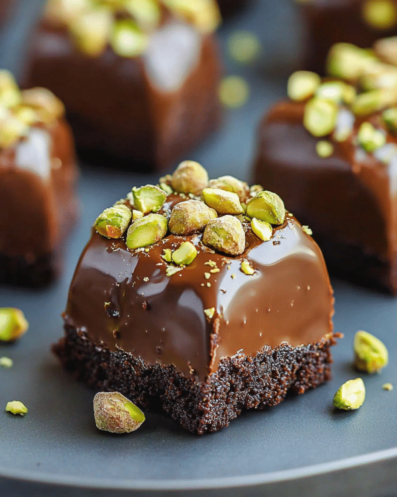 Brownies de Ferrero Rocher con Pistacho