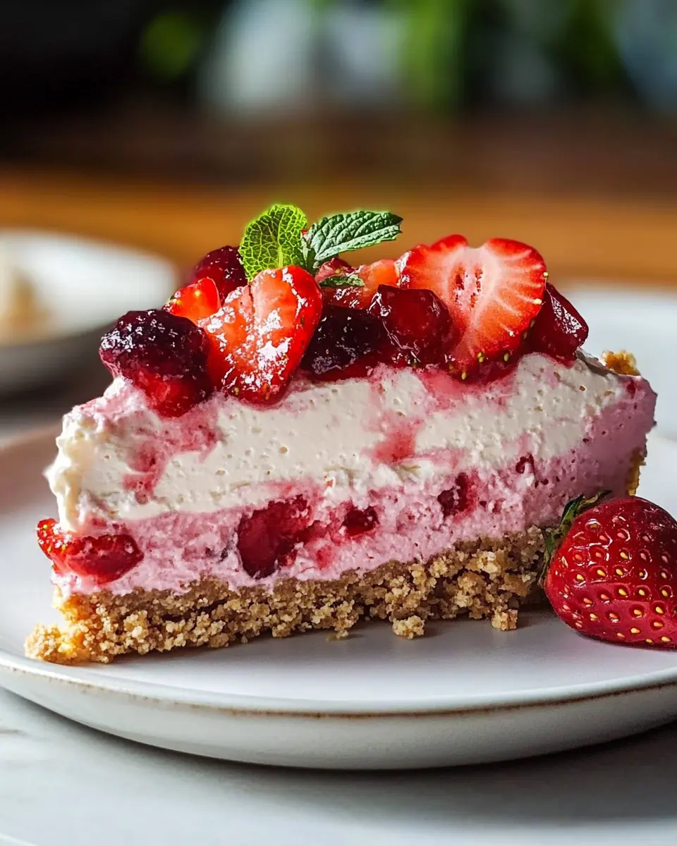 Cheesecake Crujiente de Fresas Berrylicious