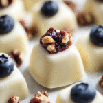 Delicias Festivas de Chocolate Blanco con Arándanos y Nueces