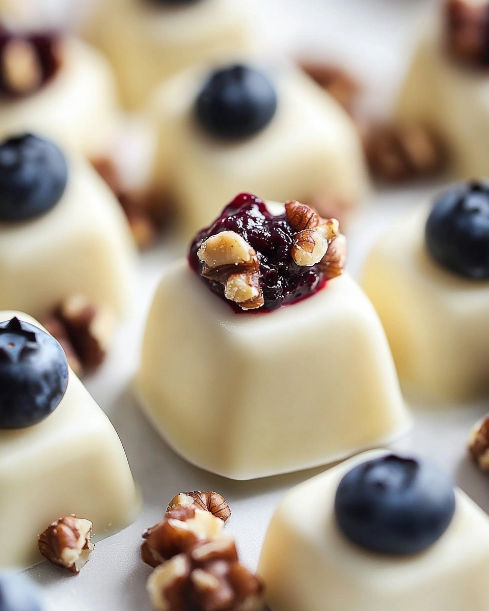Delicias Festivas de Chocolate Blanco con Arándanos y Nueces