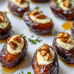 Dátiles Asados Rellenos de Queso de Cabra y Nueces