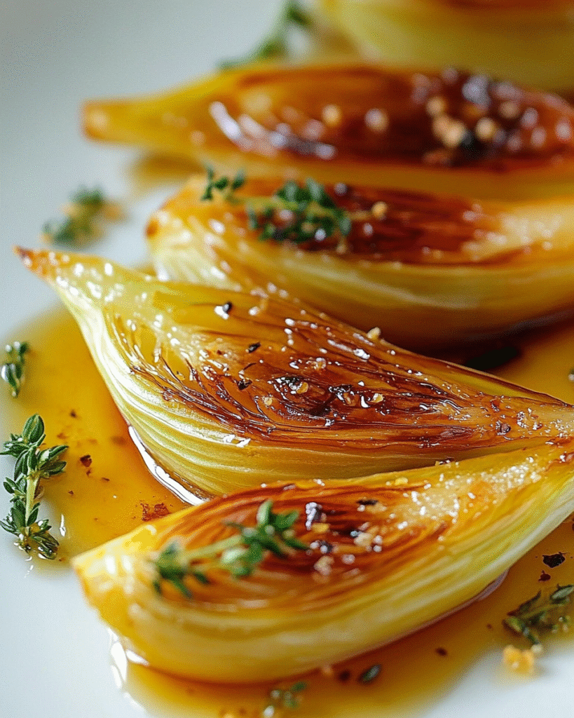 Endivias caramelizadas con mantequilla y miel