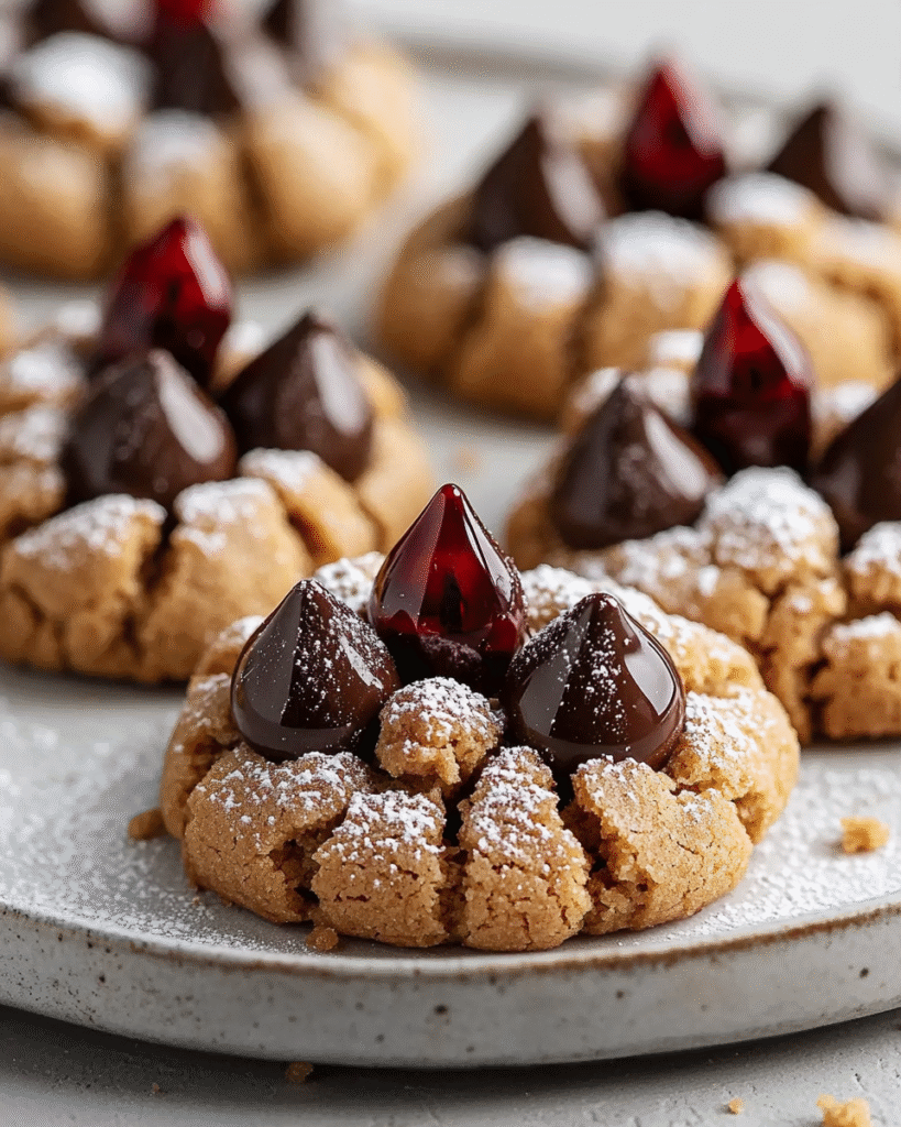 Galletas de Mantequilla de Cacahuate con Flor de Chocolate Sin Gluten