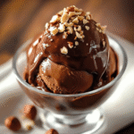 Helado De Chocolate Y Avellanas Decadente