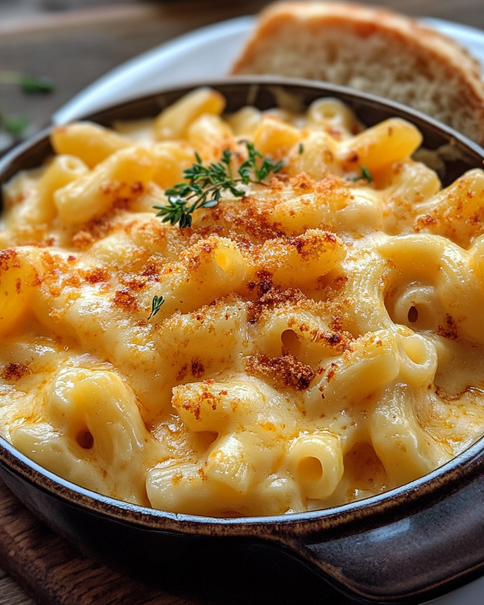Macarrones al Horno con Tres Quesos en Sartén