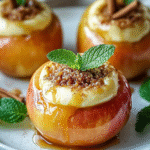 Manzanas al horno rellenas de cheesecake