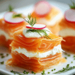 Milhojas de Salmón Ahumado y Mascarpone