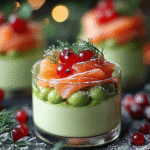 Mousse Navideña de Aguacate y Salmón Ahumado