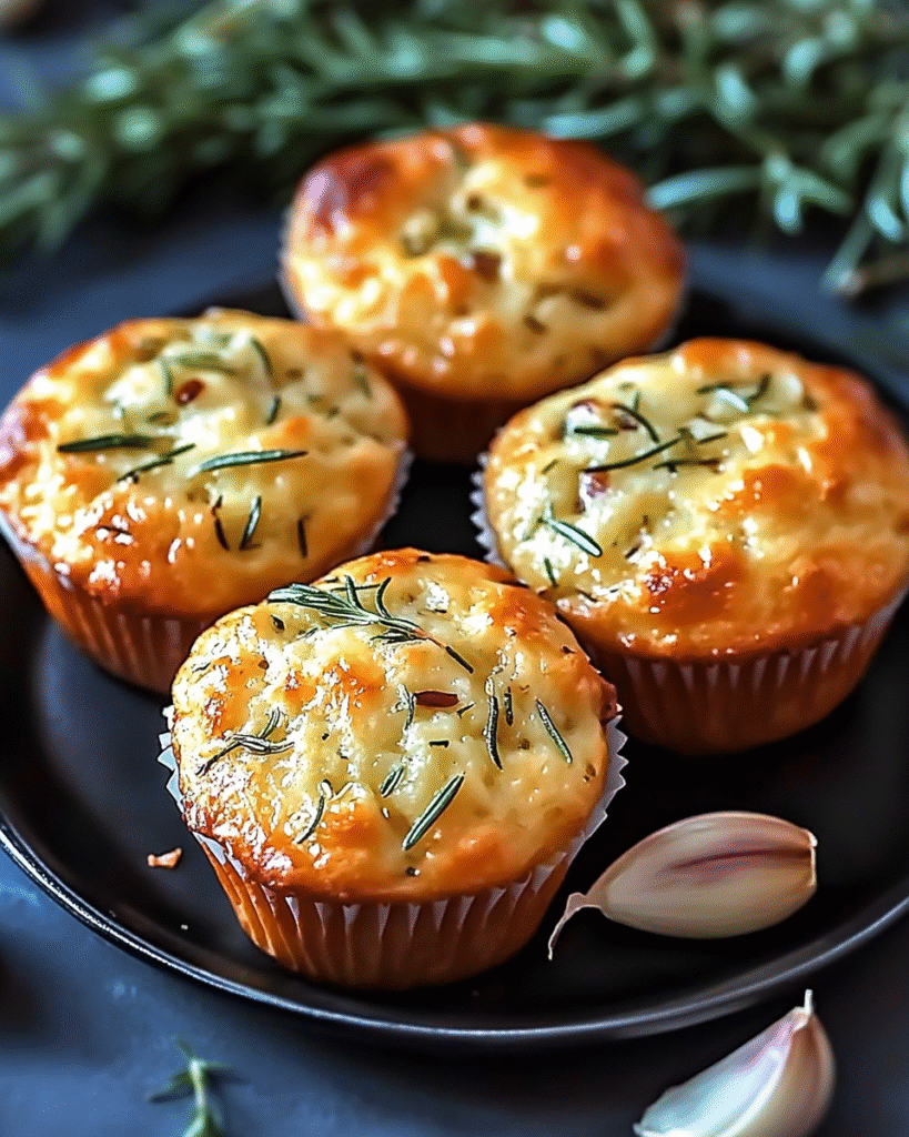 Muffins de Focaccia con Ajo y Romero
