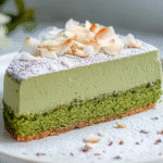 Pastel de Coco y Matcha Sin Harina