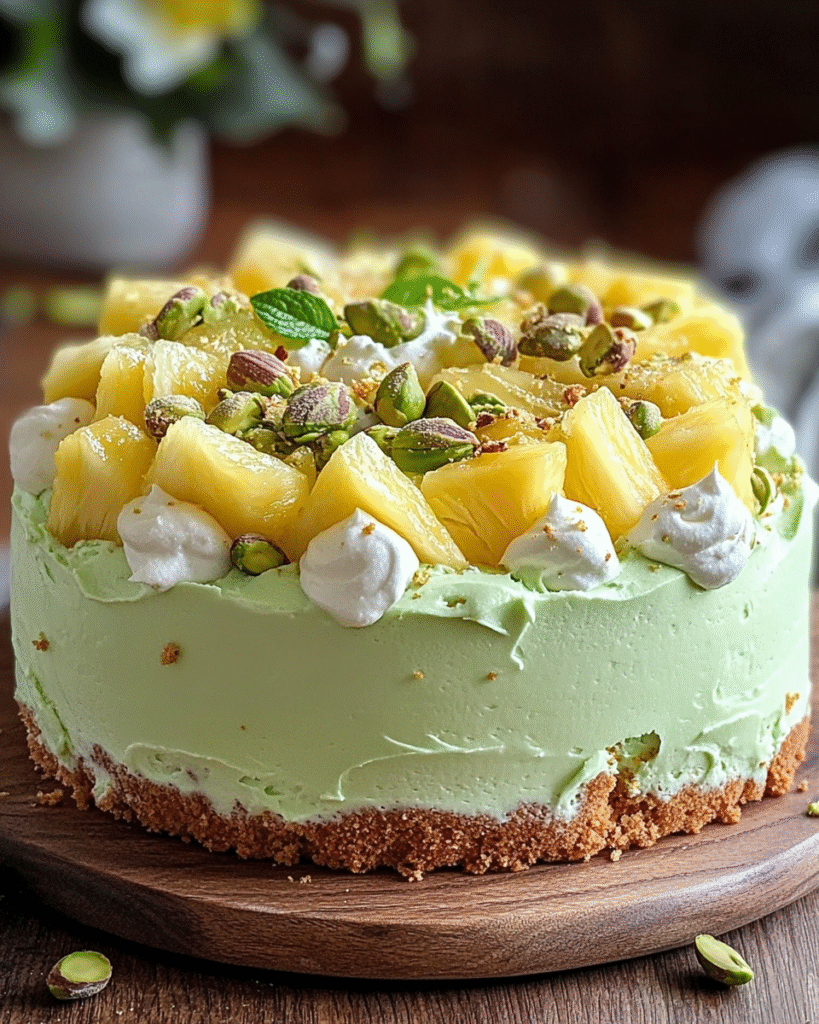 Pastel de Sueño de Piña y Pistacho