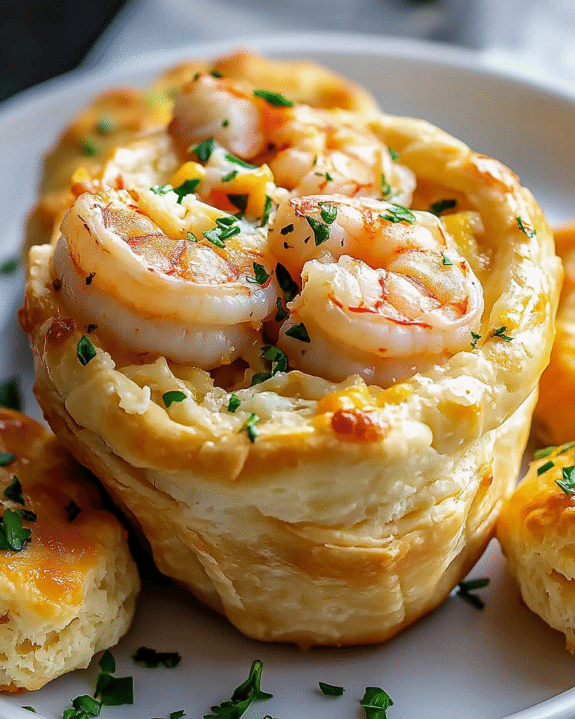 Pastelito de Mariscos con Galletas de Cheddar