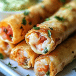 Taquitos Crujientes de Cangrejo y Camarón con Queso