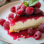 Tarta de Queso de Limón y Frambuesa Sin Hornear