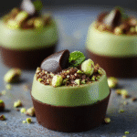 Tazas de Praliné de Pistacho Sin Horno