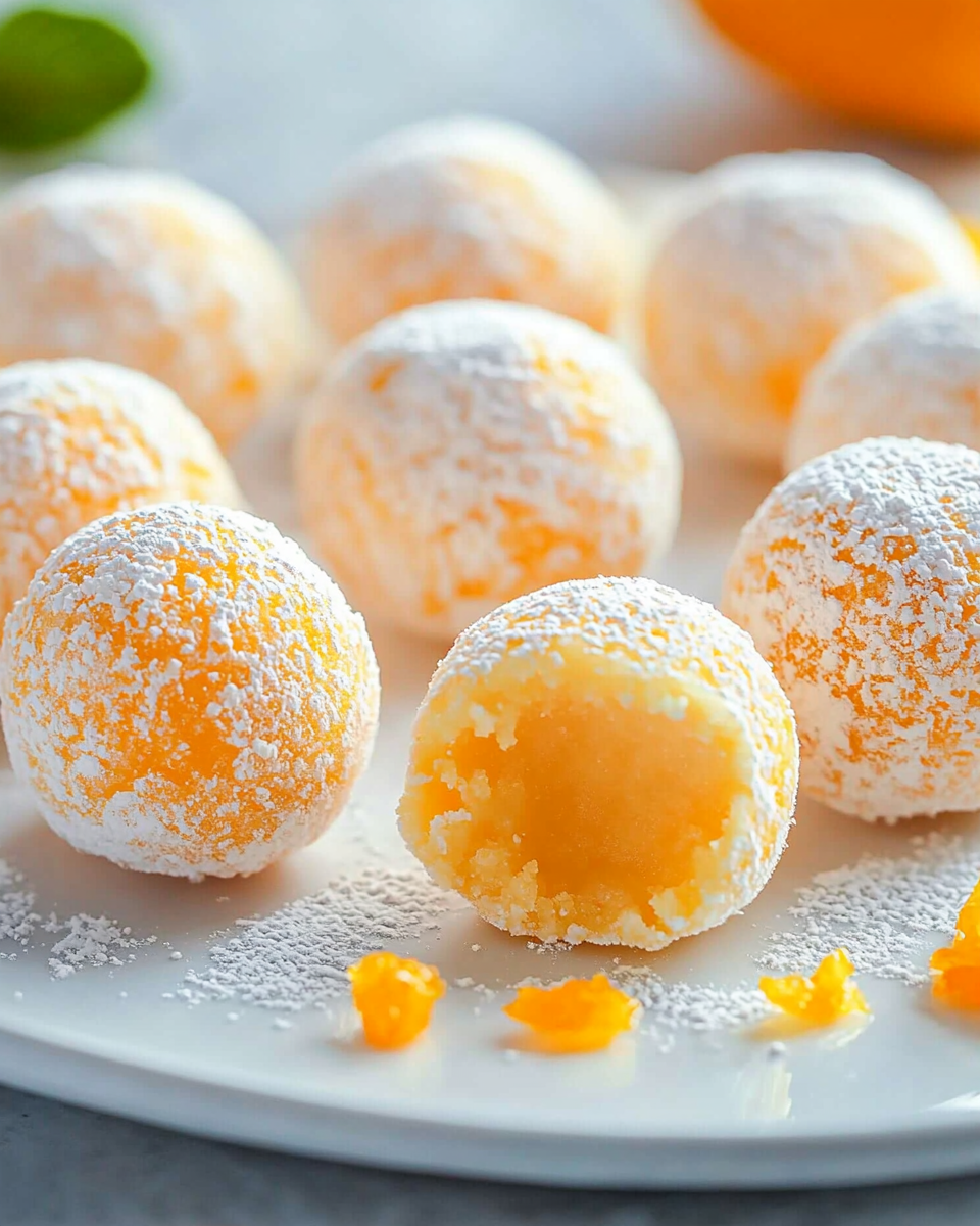 Trufas de Naranja y Crema Sin Hornear