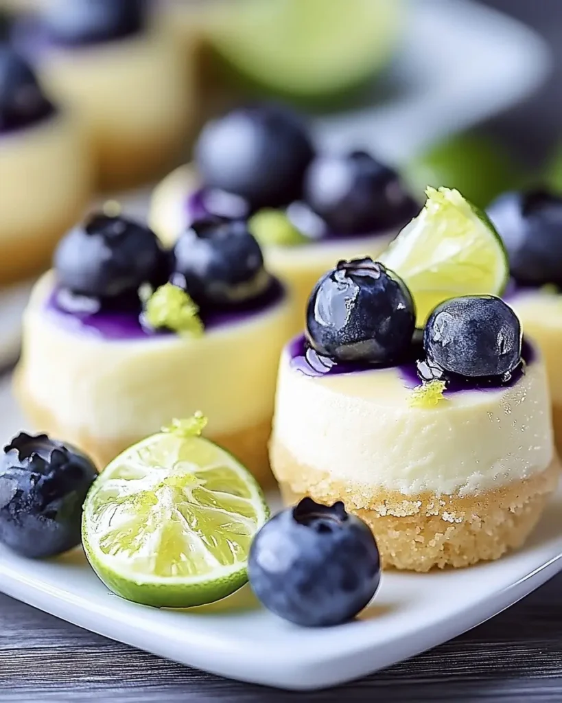 Mini Cheesecakes de Arándano y Lima First Image First Image