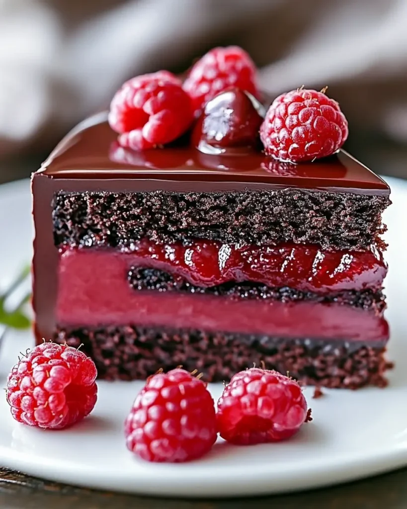 Pastel Trufado de Chocolate y Frambuesa First Image First Image