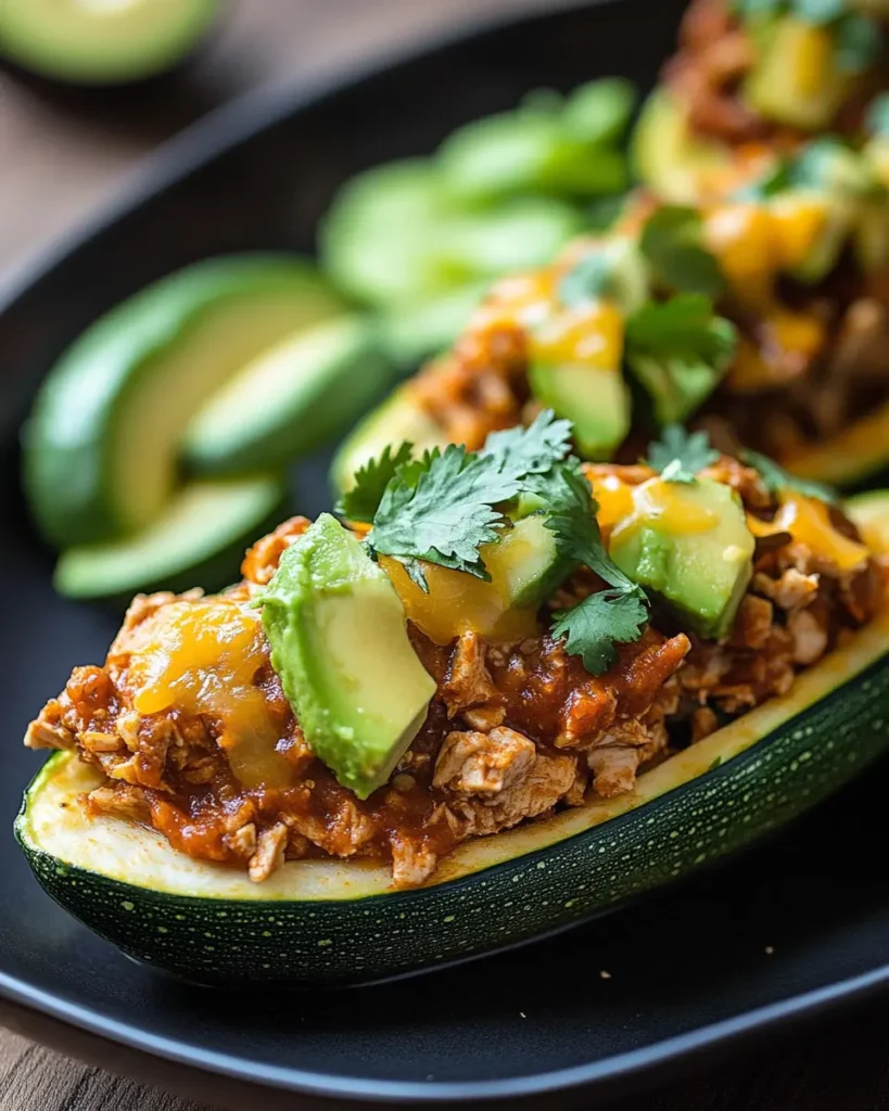 Botes de Calabacín Estilo Taco con Pavo y Aguacate First Image First Image