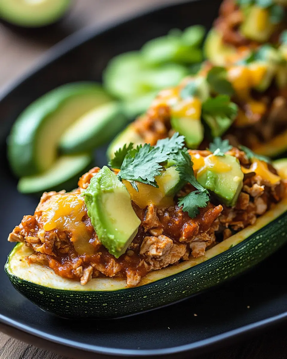 Botes de Calabacín Estilo Taco con Pavo y Aguacate First Image First Image