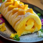 Rollito de Bizcocho Esponjoso con Crema de Mango First Image First Image
