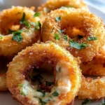 Círculos de Cebolla Rellenos de Jalapeño Popper First Image First Image