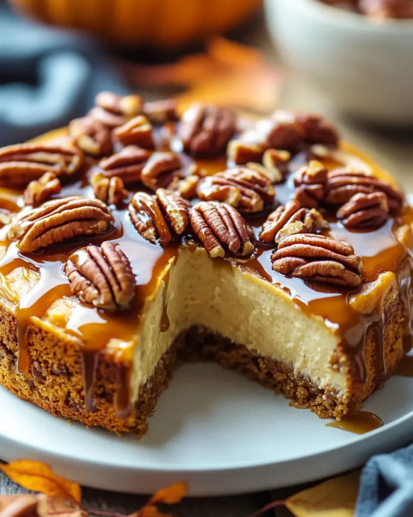 Pastel de Yogur de Calabaza con Nueces Pecanas y Jarabe de Arce First Image First Image