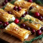 Cranberry and Brie Filo Crackers First Image First Image