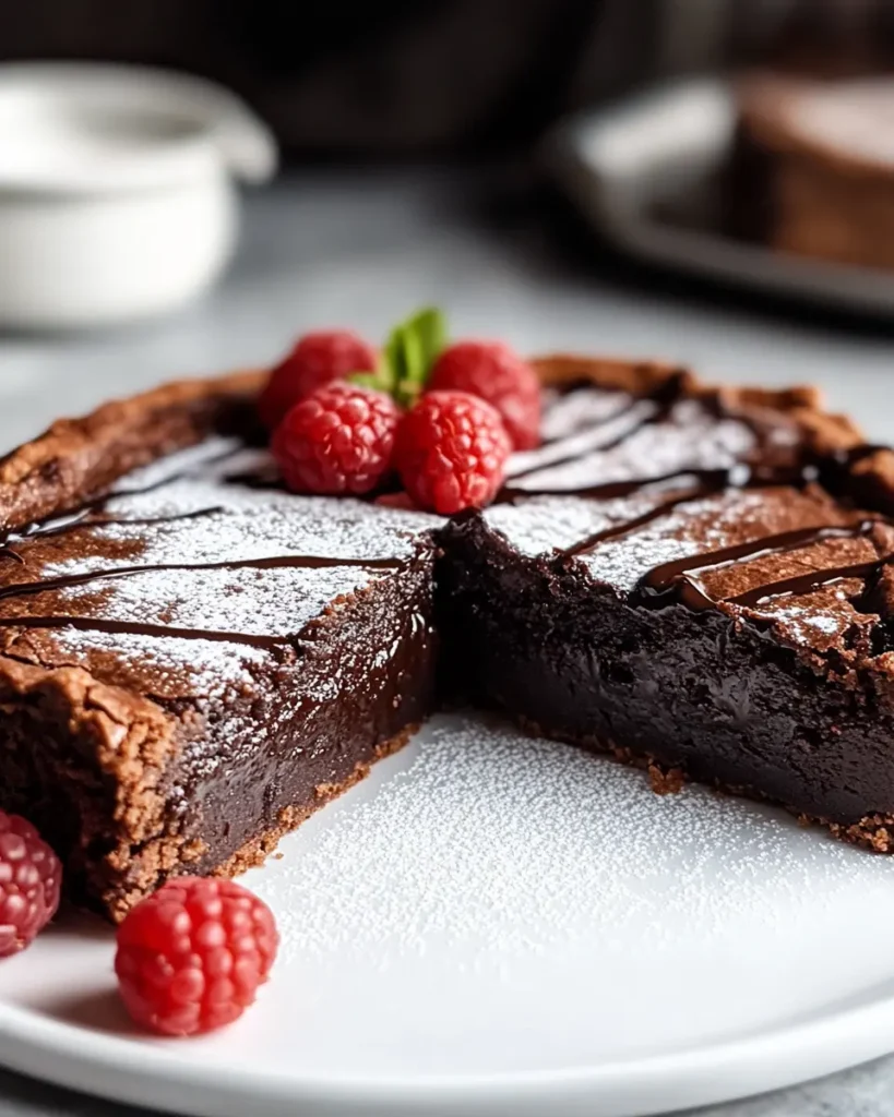 Tarta de Brownie Pegajosa First Image First Image