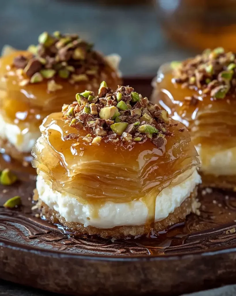 Galletas de Phyllo de Cheesecake de Baklava First Image First Image