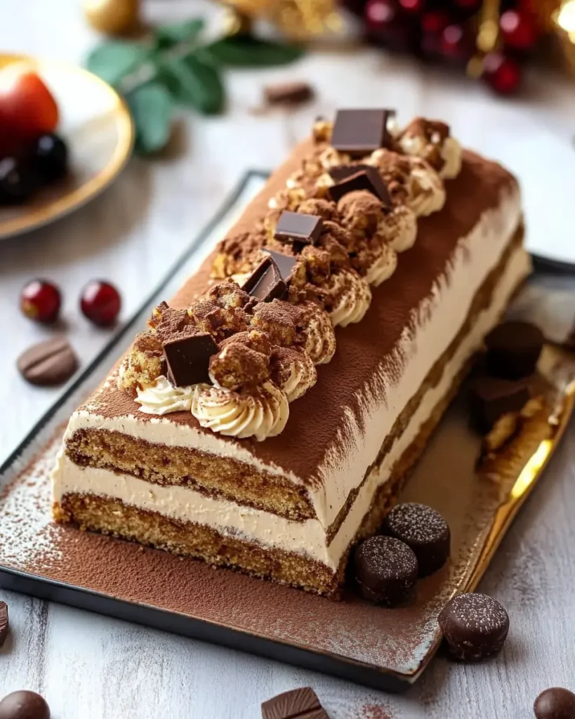 Bûche tiramisú de speculoos First Image First Image
