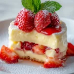 Pastel de Delicia de Natillas de Fresa First Image First Image