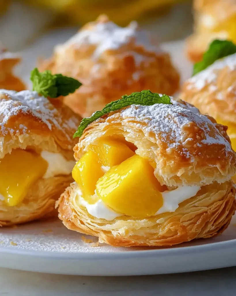 Puffs Tropicales de Mango y Crema de Coco First Image First Image