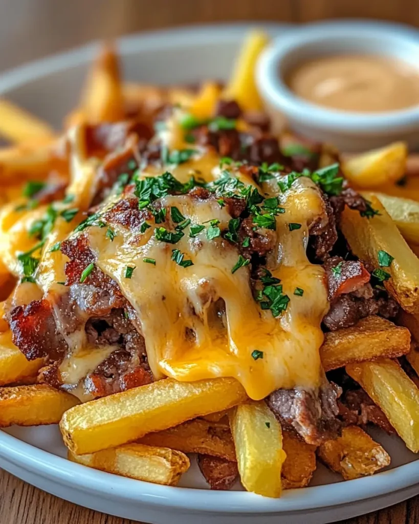 Papas a la Francesa con Queso y Carne First Image First Image