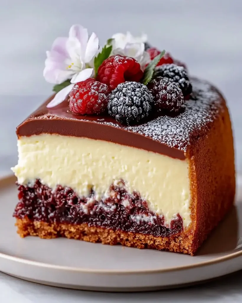 Pastel de Chocolate y Queso Crema First Image First Image