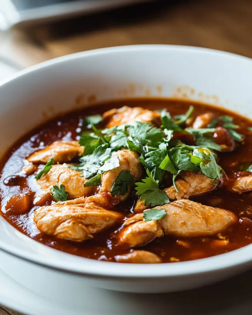 Chili de Pollo Ahumado y Dulce con Jarabe de Arce First Image First Image