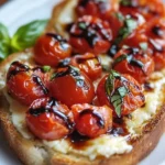 Bruschetta de Tres Quesos y Tomate First Image First Image