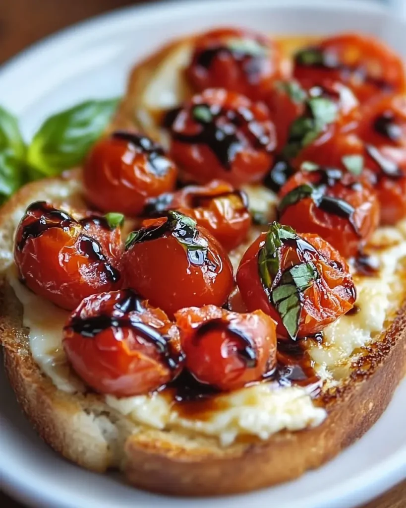 Bruschetta de Tres Quesos y Tomate First Image First Image