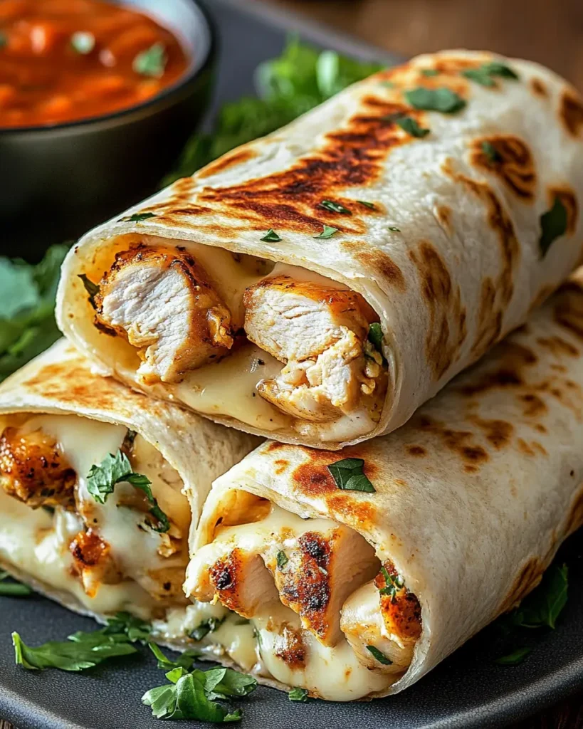 Wraps de Pollo con Ajo y Queso First Image First Image