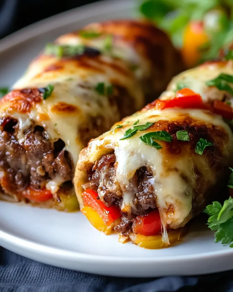 Rollitos de Cheesesteak Keto First Image First Image