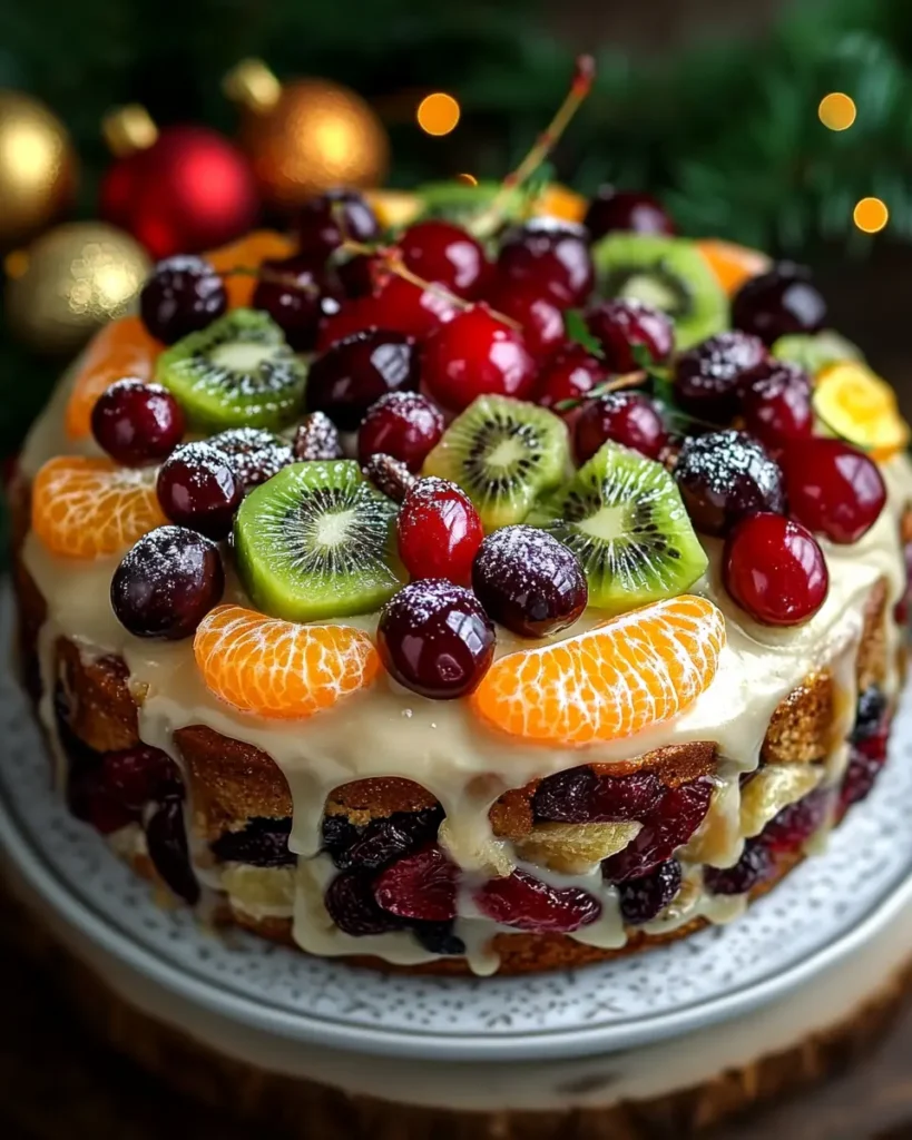 Mejor Pastel de Frutas Navideño First Image First Image
