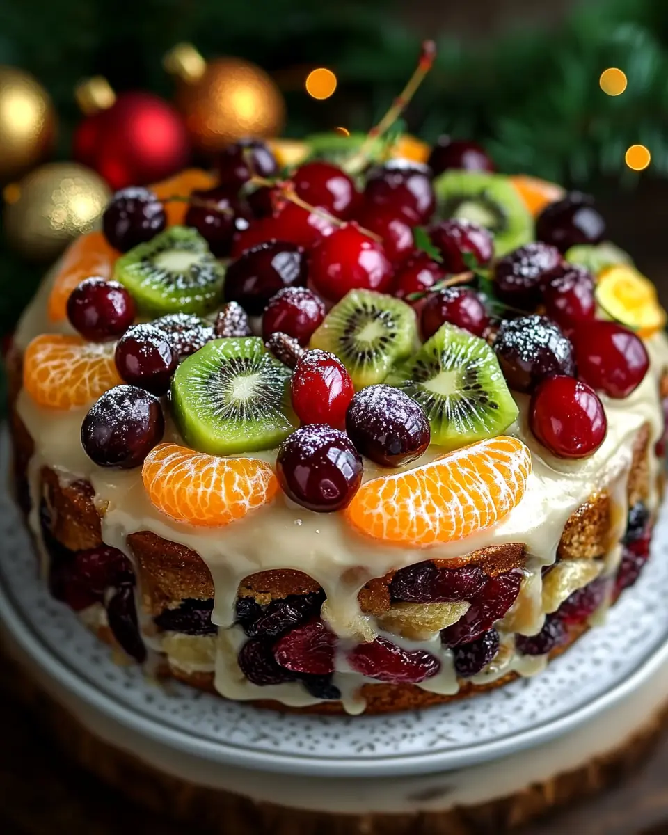 Mejor Pastel de Frutas Navideño First Image First Image