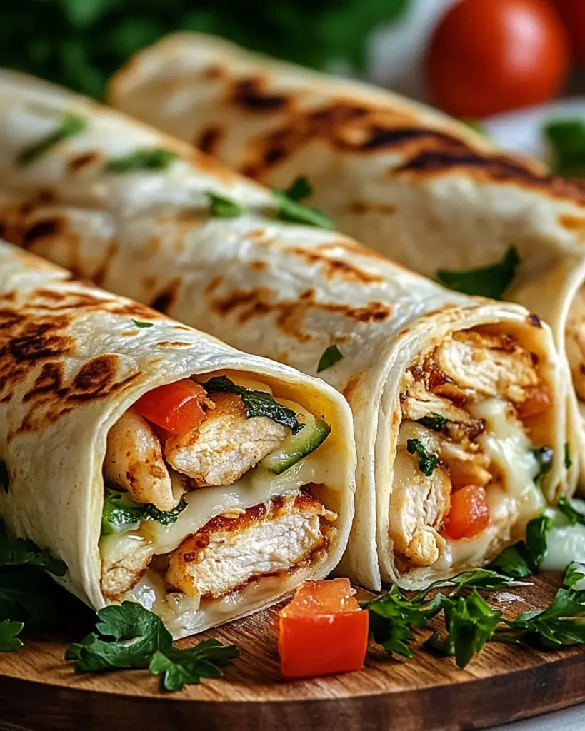 Wraps de Pollo con Queso y Ajo First Image First Image