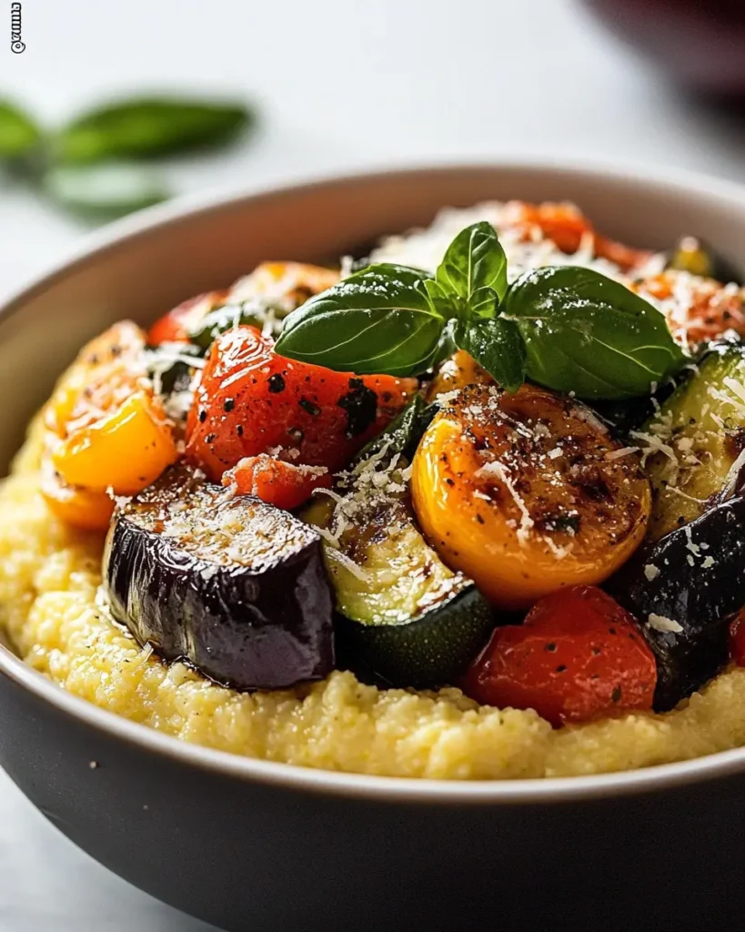 Bowl de Ratatouille Asado con Polenta y Parmesano First Image First Image