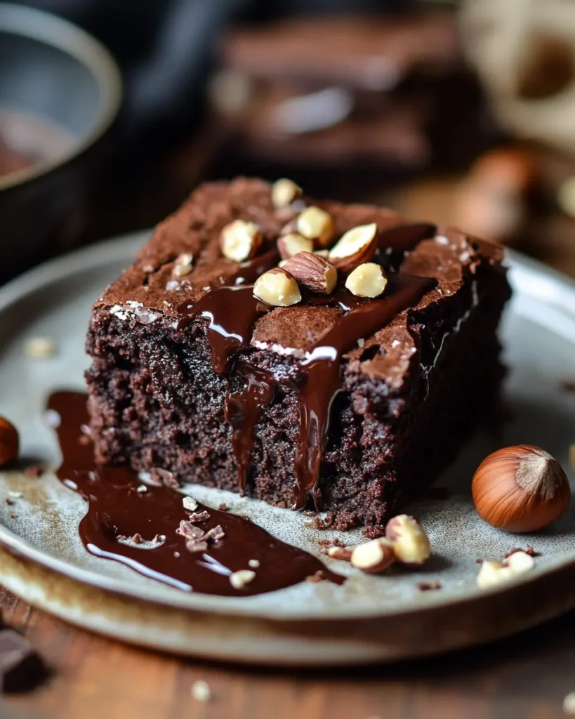 Pan de Chocolate y Avellanas Tipo Brownie First Image First Image