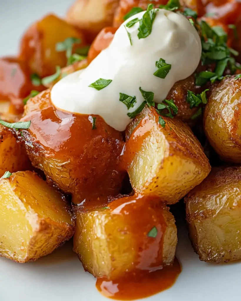 Patatas Bravas Crujientes con Salsa Brava Ahumada y Alioli First Image First Image