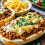 Pan de Ajo con Sloppy Joe y Queso First Image First Image