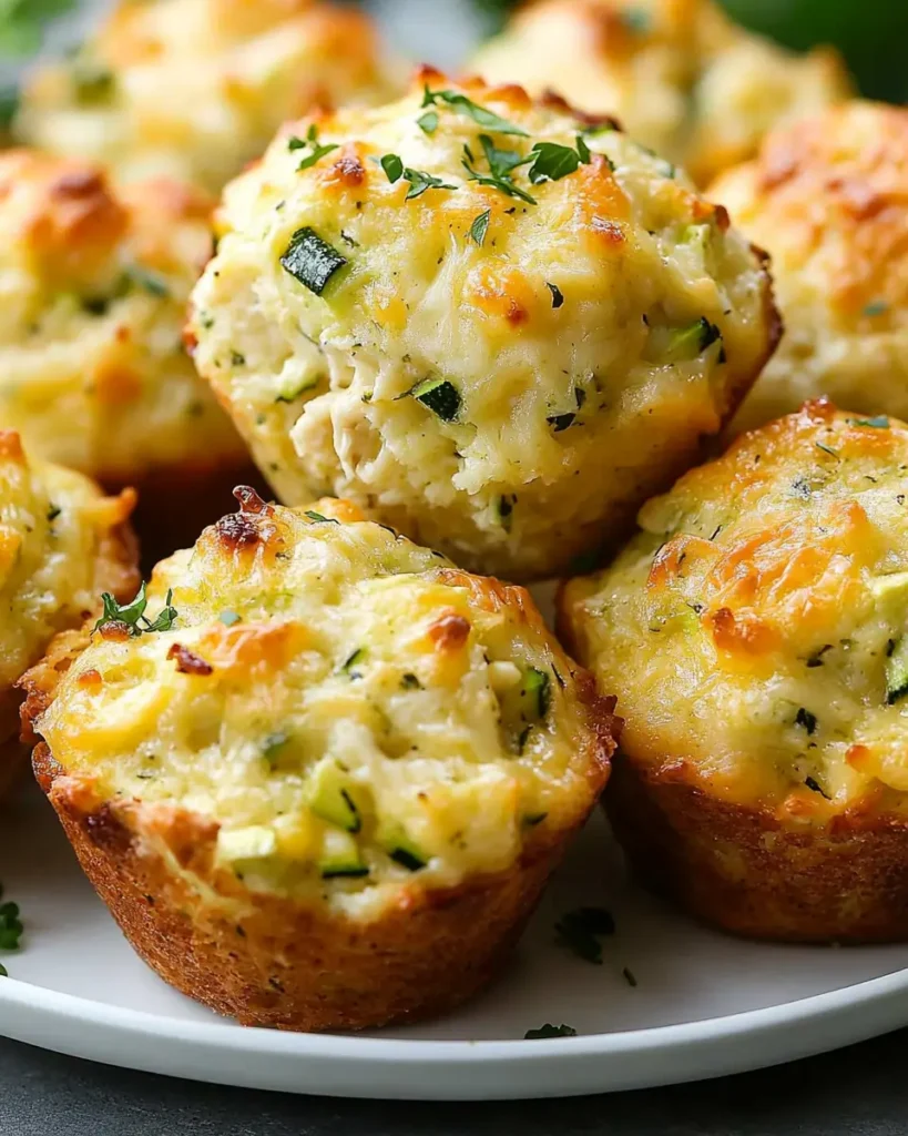 Muffins de Pollo, Queso y Calabacín First Image First Image